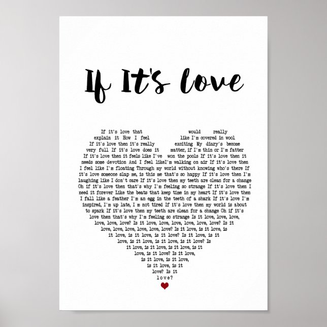 Your favorite song lyrics and music made into wall poster (Front)