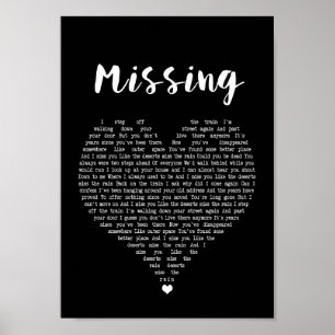 Your favorite song lyrics and music made into wall poster
