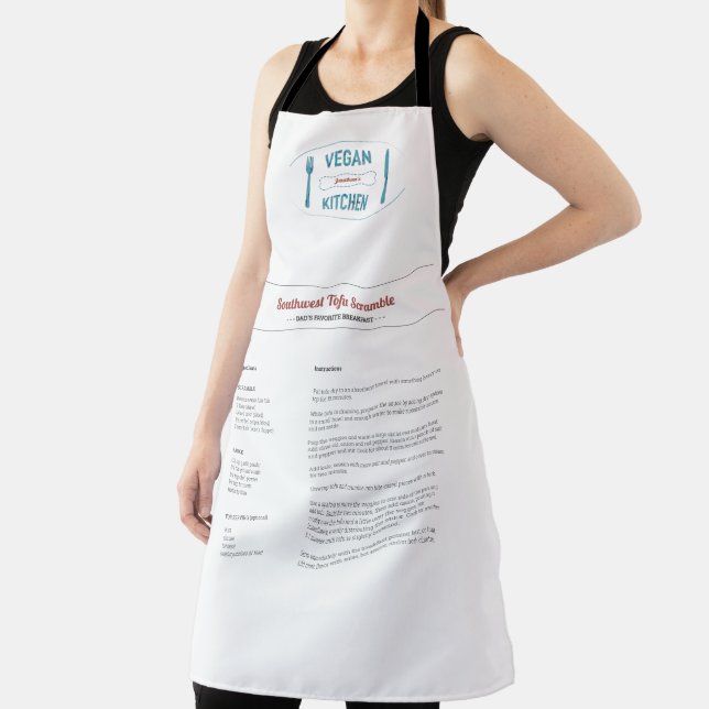 Your favorite vegan recipe All-Over Print Apron (Insitu)