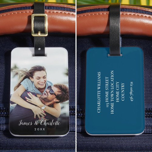 Your Favourite Couple Photo Luggage Tag