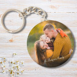 Your Favourite Family Photo Keychain<br><div class="desc">Personalize with your favorite family photo featuring your family name,  creating a unique memory and gift. A lovely keepsake to treasure! Designed by Thisisnotme©</div>