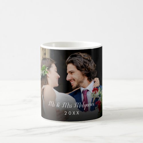 Your Favourite Wedding Photo Script Name and Date Coffee Mug