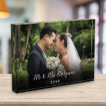 Your Favourite Wedding Photo Script Name Date<br><div class="desc">Personalise with your favourite wedding photo featuring your family name and the year,  creating a unique memory and gift from your special day!</div>