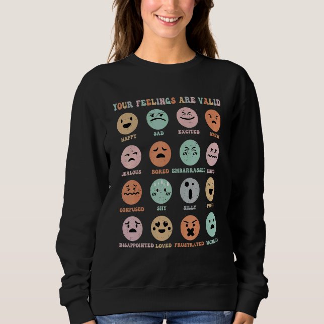 Your Feelings Are Valid Mental Health Awareness Ki Sweatshirt (Front)