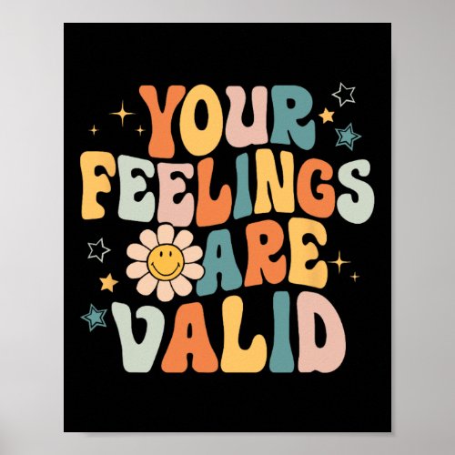Your Feelings Are Valid Mental Health Matters Ment Poster