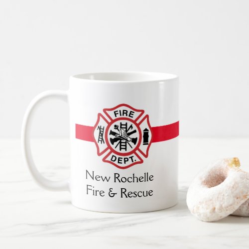 Your Firehouse Emblem Fire Department Firefighter  Coffee Mug