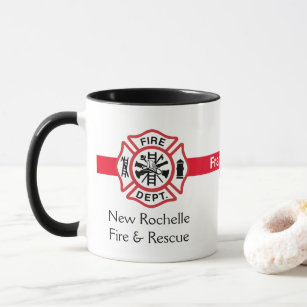 Firefighter's Mom and Dad Coffee Mugs Fireman Fire Department Package of 2 Mugs 