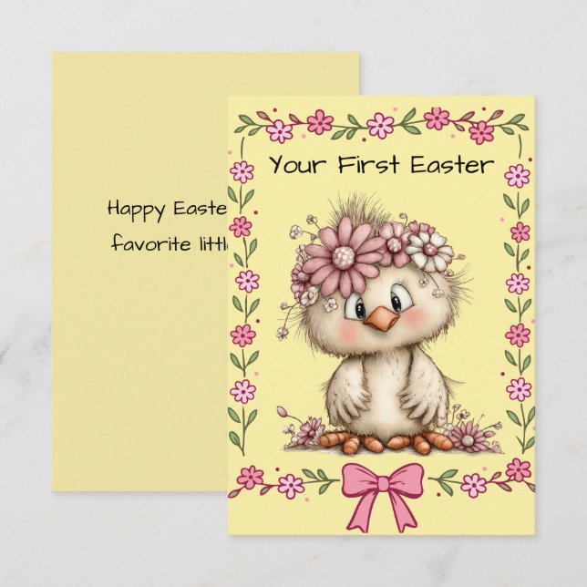 Your First Easter Flat Note Card (Front/Back)