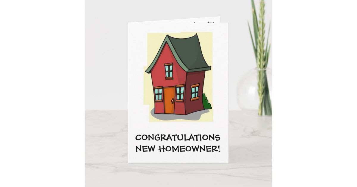 Your First Home Congratulations Card Zazzle 0408