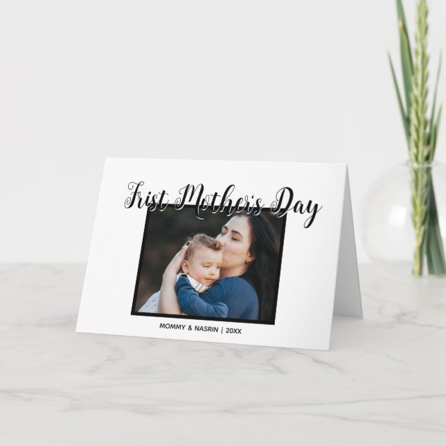 Your First Mother's Day personalised photo &Quote  Card (Front)