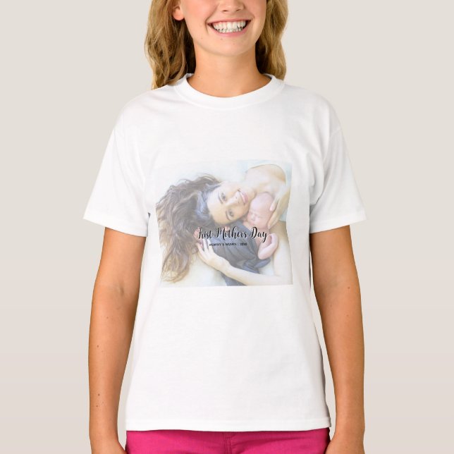 Your First Mother's Day personalised photo  T-Shirt (Front)