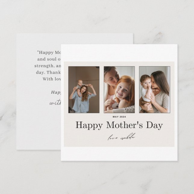  your first mother's day photo flat card (Front/Back)