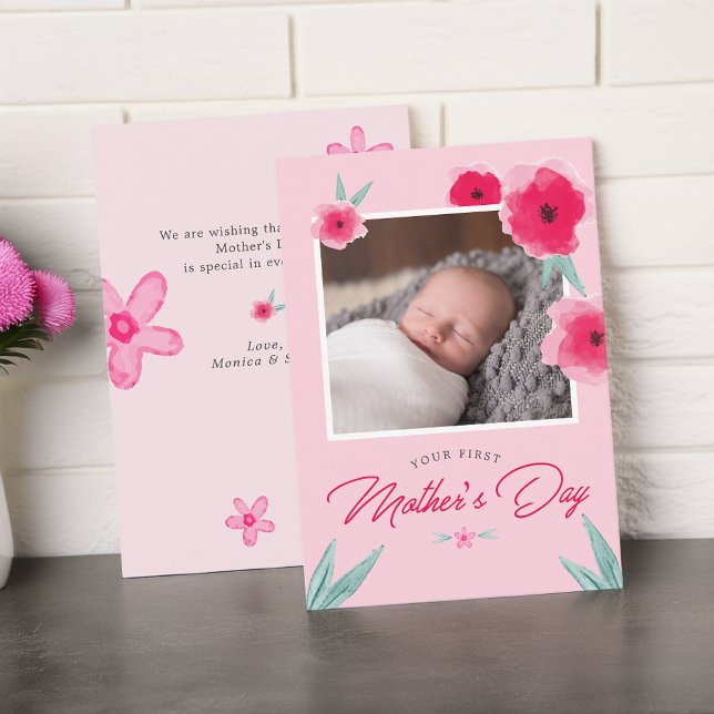 Your First Mother's Day Photo Flat Card (Your First Mother's Day Photo Flat Card)