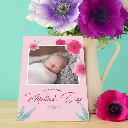 Your First Mothers Day Photo Flat Card