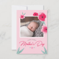 Your First Mother's Day Photo Flat Card