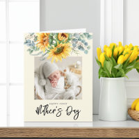 Your First Mother's Day Sunflower Greenery Photo