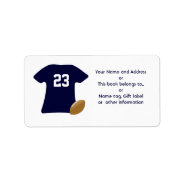Your Football Shirt W/ American Football Labels at Zazzle