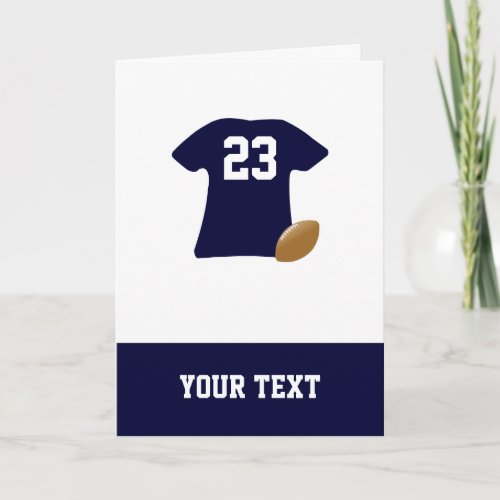 Your Football Shirt With Ball Birthday Card