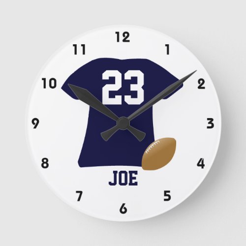 Your Football Shirt With Ball Round Clock