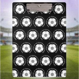 Your Football Team in Black & White Football Coach Clipboard