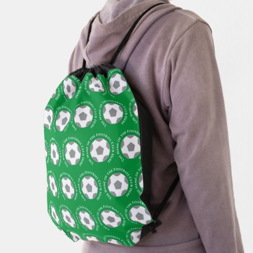 Your Football Team in Green Drawstring Bag