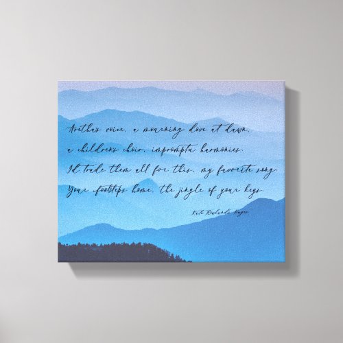 Your Footsteps Home  Forever New Love Poem Canvas Print
