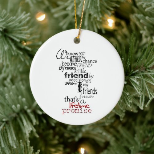 YOUR FRIENDSHIP MEANS TO ME CHRISTMAS ORNAMENT