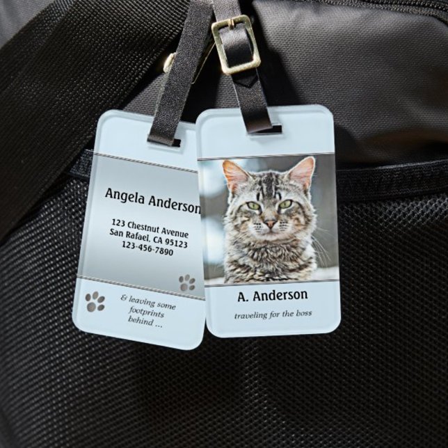 Your Funny Cat Photo Luggage Tag (Creator Uploaded)