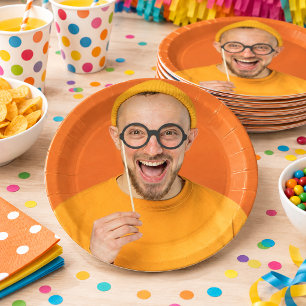 Your Funny Photo Selfie Upload Paper Plates