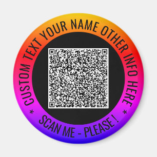 Your Funny QR Code and Custom Tex Magnet Template