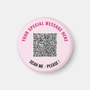 Your Funny QR Code and Custom Text Magnet Template