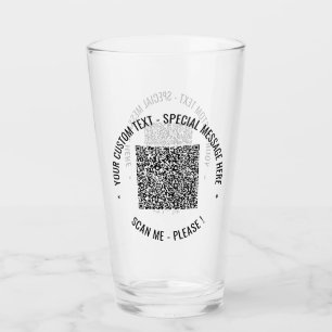 Your Funny QR Code Custom Text Glass Template