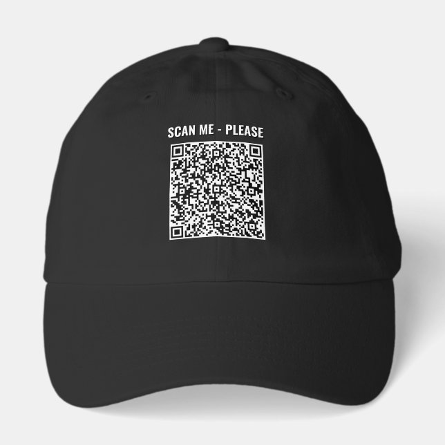 Your Funny QR Code Personalized Hat Example (Front)