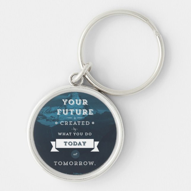 Your Future Is Created By What You Do Today Keychain (Front)
