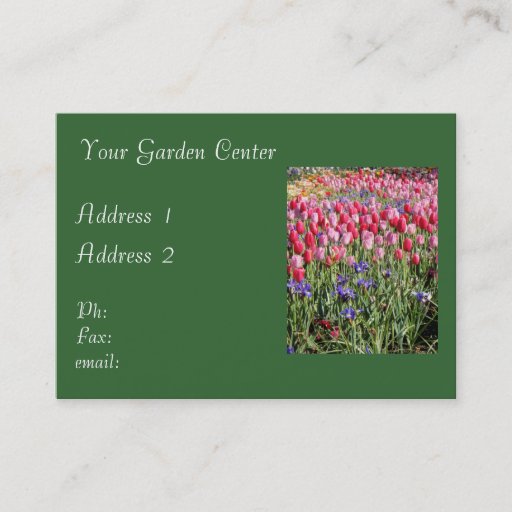 Customizable Your garden center business cards