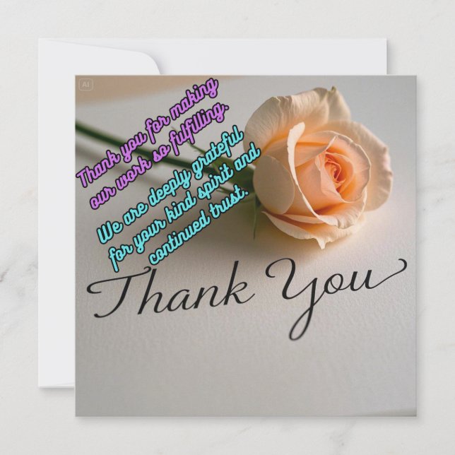 Your Generosity is Appreciated Holiday Card (Front)