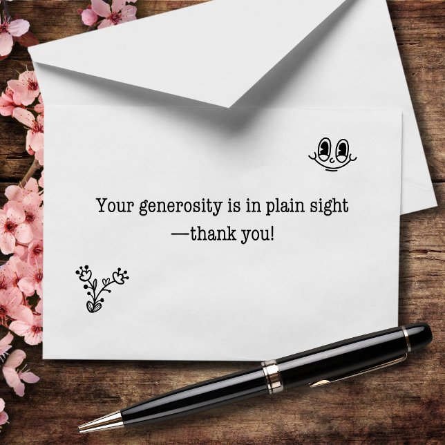 Your Generosity Is In Plain Sight Letterpress Thank You Card (Creator Uploaded)