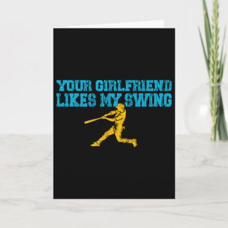 Your Girlfriend Likes My Swing Vintage Funny Byseb Card