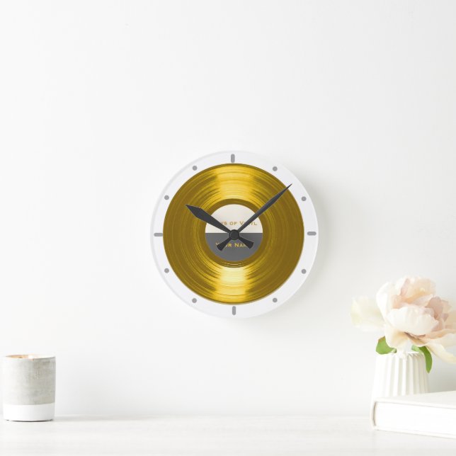 Your Gold Record Vinyl Music Disk Clock (Home)