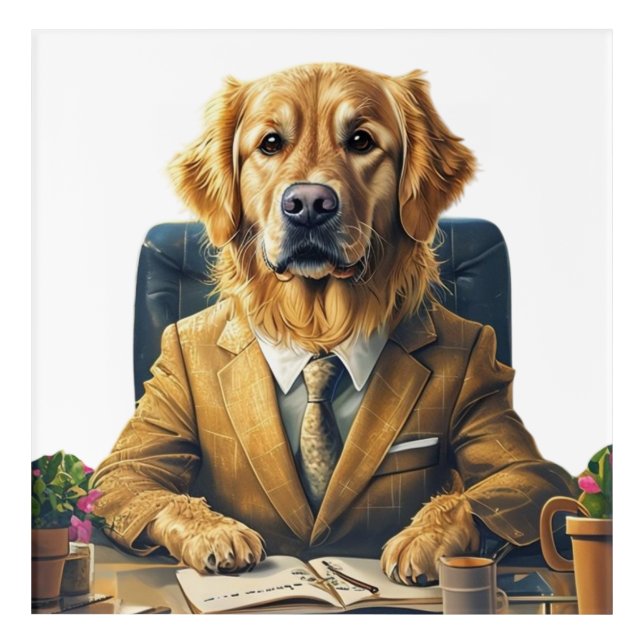 Your Golden Retriever Life Coach Acrylic Print (Front)