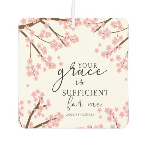 Your Grace is Sufficient Bible Cherry Blossoms Air Freshener