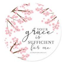 Your Grace is Sufficient Bible Cherry Blossoms