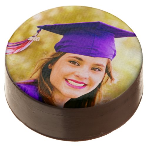 Your Graduation Photo Chocolate Dipped Oreo