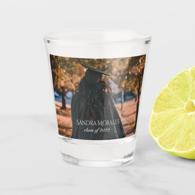 Your Graduation Photo Class of   Shot Glass (Front)