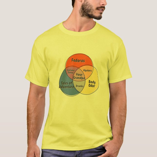 Your Grandpa Indiana Jones Hipsters Drunks Fedoras T-Shirt (Front)