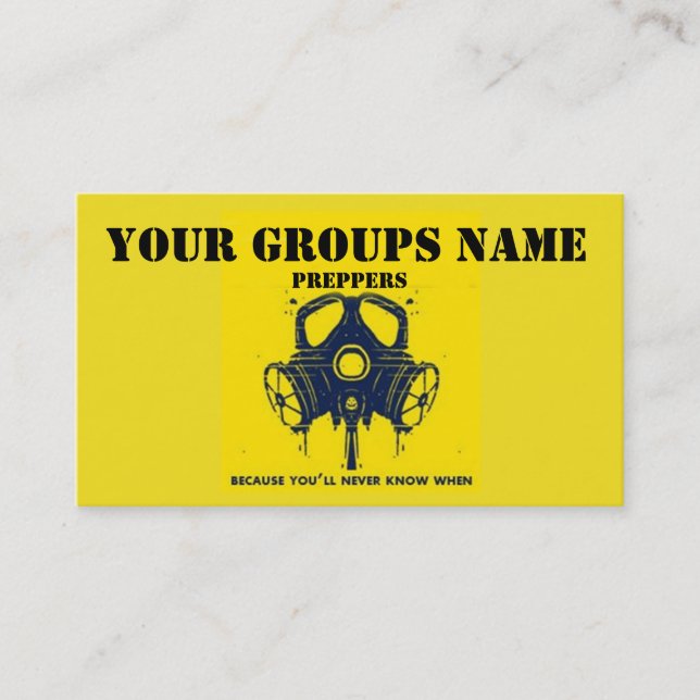 YOUR GROUPS NAME BUSINESS CARD (Front)