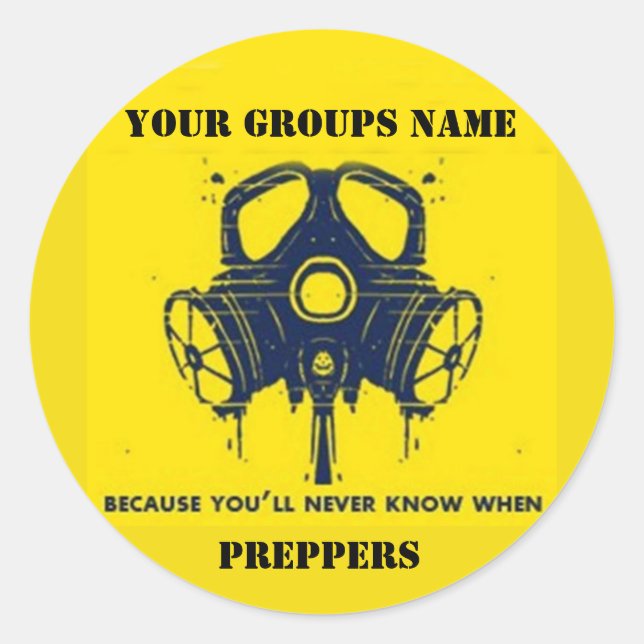 YOUR GROUPS NAME CLASSIC ROUND STICKER (Front)