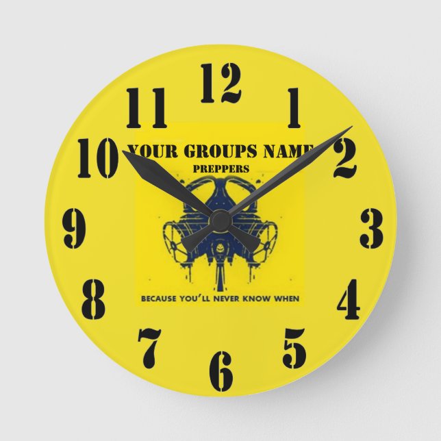 YOUR GROUPS NAME ROUND CLOCK (Front)