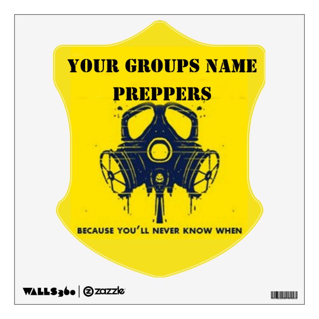 YOUR GROUPS NAME WALL STICKER (Front)