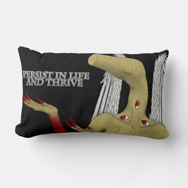 Your Guardian Angel Gives Words of Encouragement Lumbar Pillow (Front)